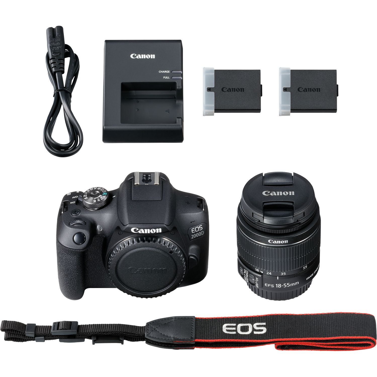 Buy Canon EOS 2000D + EFS 1855mm IS II Lens + LPE10 in WiFi Cameras